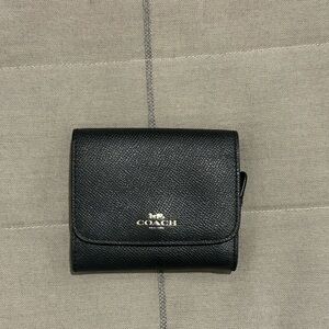 Coach Black Textured Leather Wallet